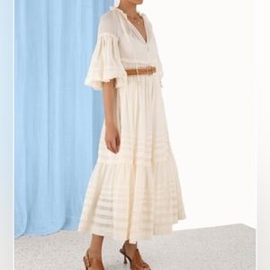 Zimmermann Moonshine Tuck Midi Dress NWT